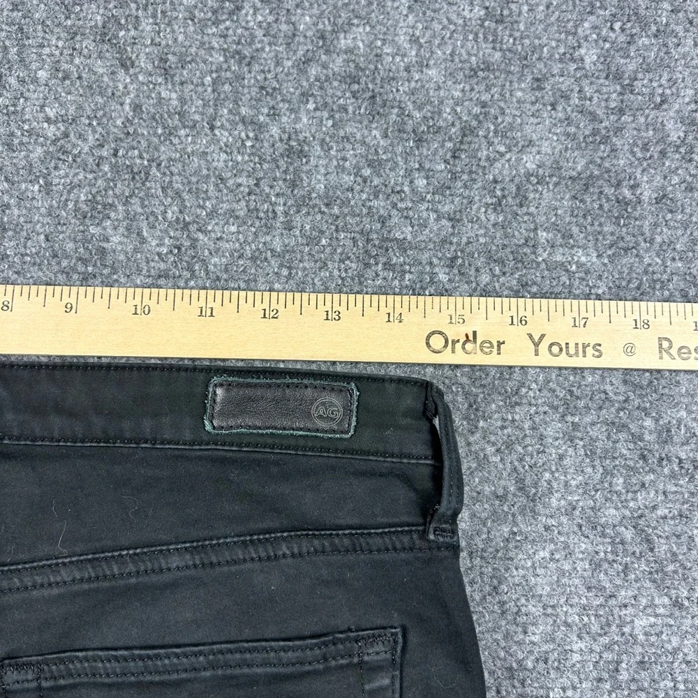 AG Adriano Goldschmied The Abbey Ankle Jeans Womens 27R Black Super Skinny Raw‎